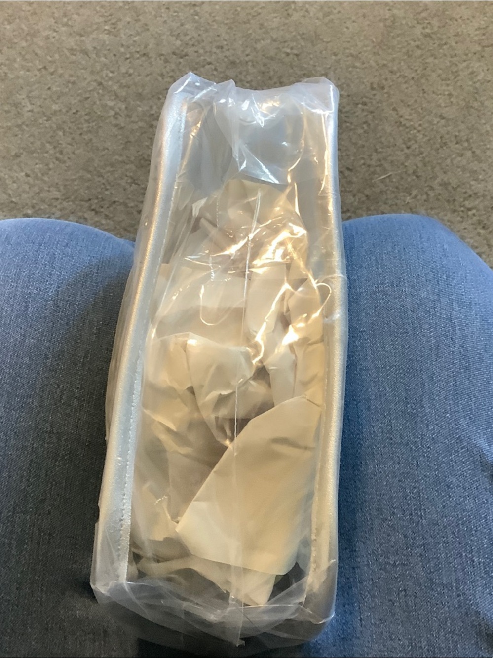Clear PVC Crossbody Bag with Gold Chain - Picture 2 of 3